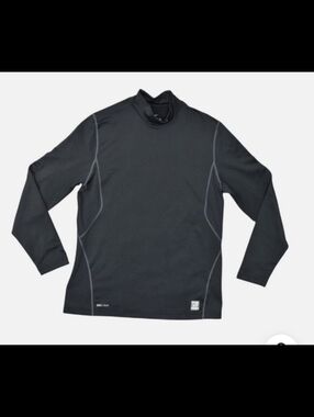 NIKE PRO Combat Men's Polyester Fitted High Neck Long Sleeve Shirt - Mens Size M